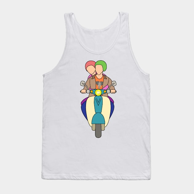 Anonymous couple on a scooter Tank Top by Nicostore